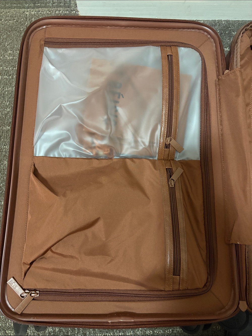 BEIS Compact Carry-On Spinner in Mauve Brown - Picture 3 of 6
